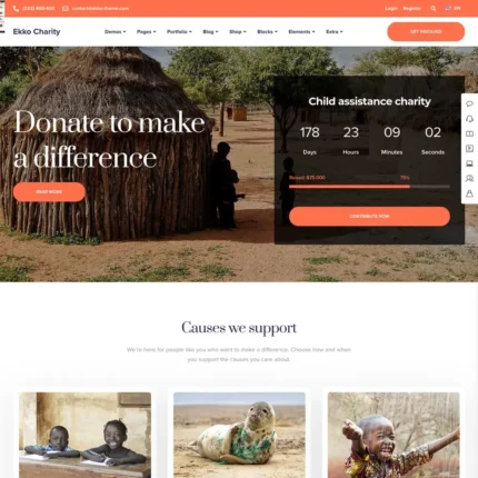 Charity Website Design with Free VPS Web Hosting
