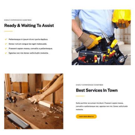 Handyman Website Design with Free VPS Web Hosting and Installation