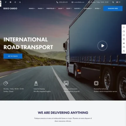 Transport Website Design with Free VPS Web Hosting