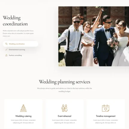 Wedding Website Design with Free VPS Web Hosting