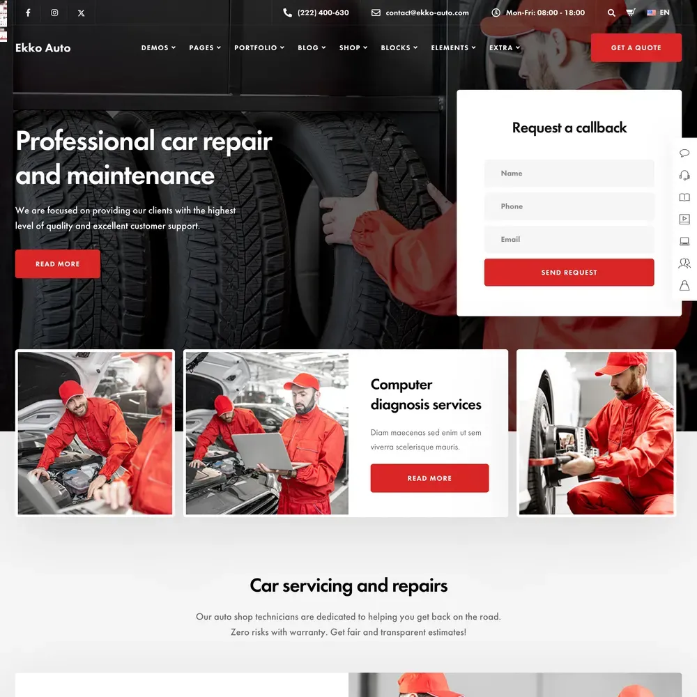 Auto Service Website Design with Free VPS Web Hosting (1) Auto Service Website Design with Free VPS Web Hosting