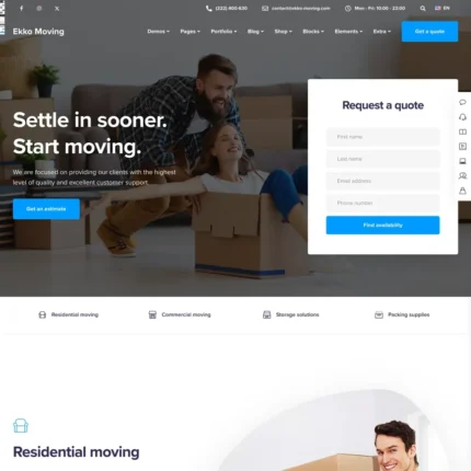 Moving Service Website Design with Free VPS Web Hosting