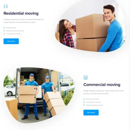 Moving Service Website Design with Free VPS Web Hosting