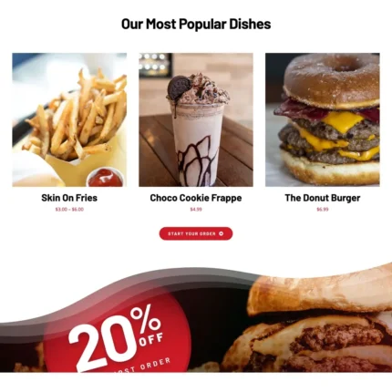 Takeout Website Design with Free VPS Web Hosting