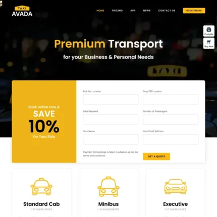 Taxi Website Design with Free VPS Web Hosting