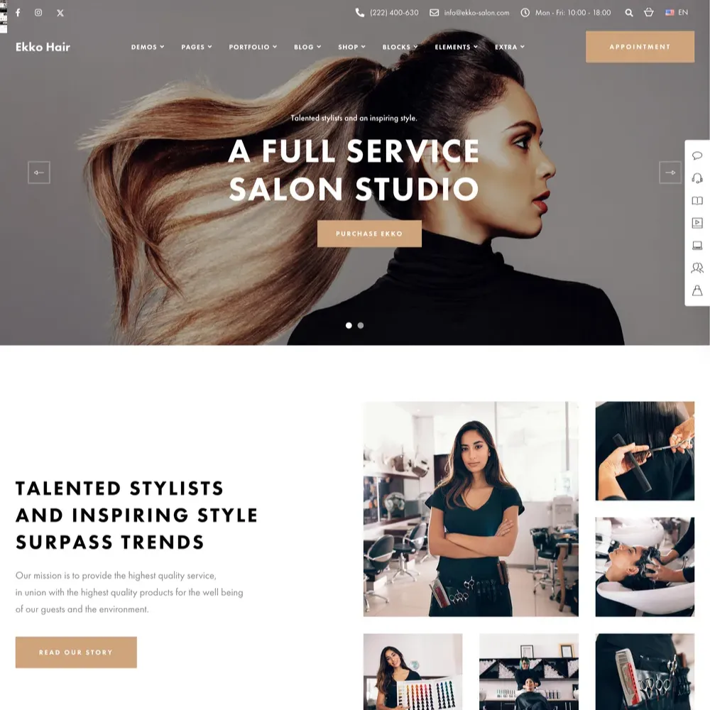 Hair Salon Website Design with Free VPS Web Hosting (1) Hair Salon Website Design with Free VPS Web Hosting