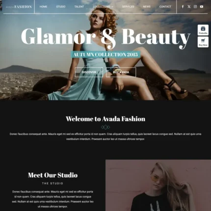 Fashion Service Website Design with Free VPS Web Hosting