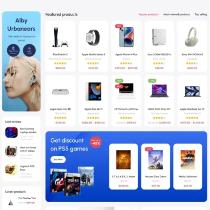 eCommerce Marketplace Website Design with Free VPS Web Hosting