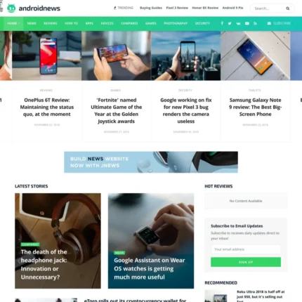 Android Magazine Website Design with Free VPS Web Hosting