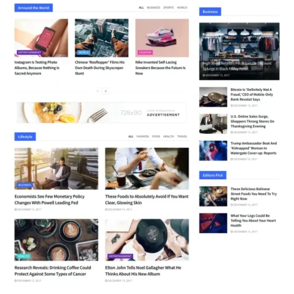 Classic Magazine Website Design with Free VPS Web Hosting