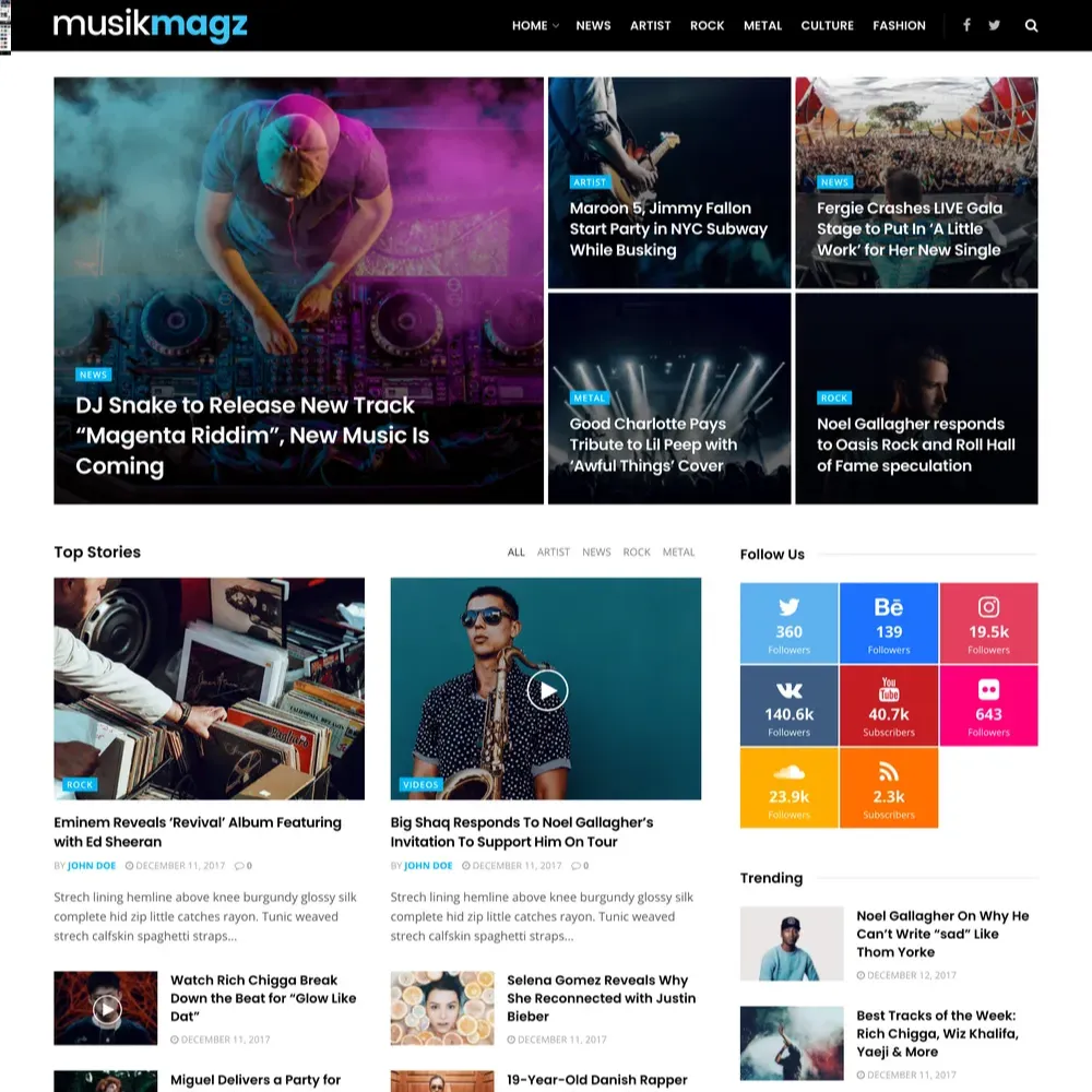 Music Magazine Website Design with Free VPS Web Hosting (1) Music Magazine Website Design with Free VPS Web Hosting