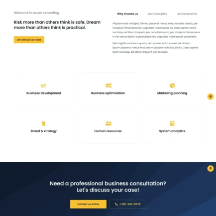 Business Consulting Website Design with Free VPS Web Hosting