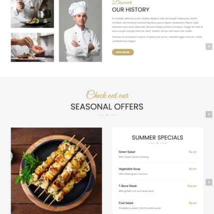 Cafeteria Website Design with Free VPS Web Hosting