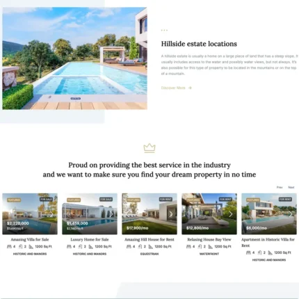 Estate Agency Website Design with Free VPS Web Hosting