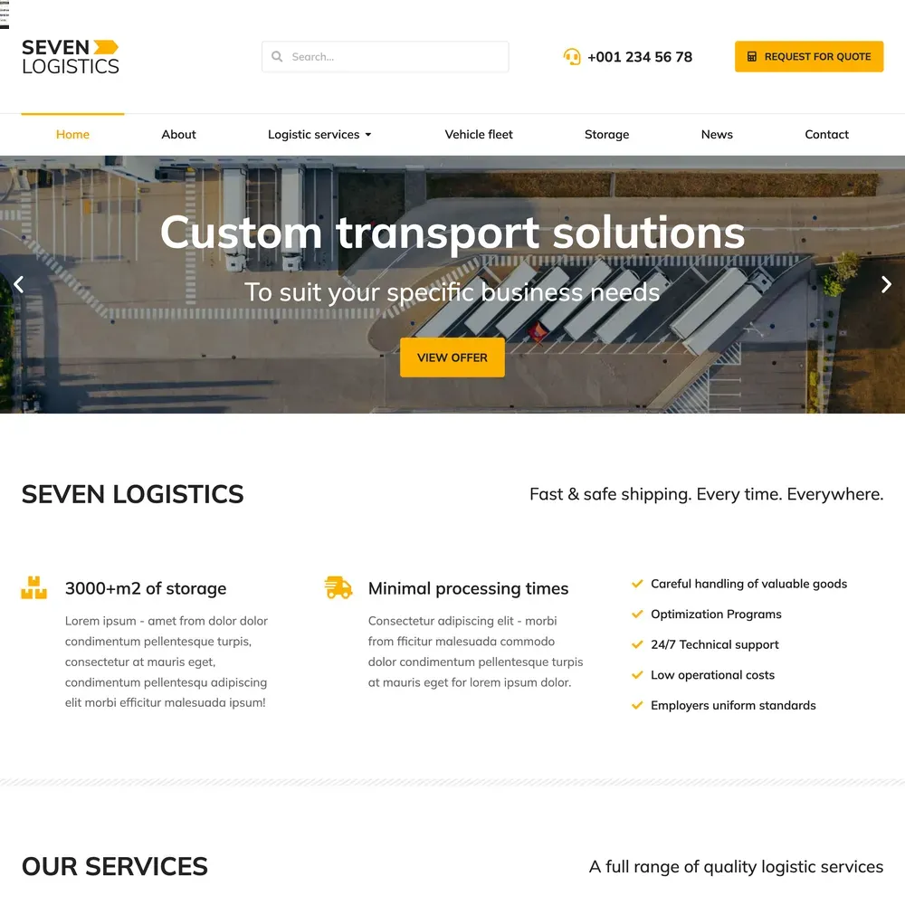 Logistics Service Website Design with Free VPS Web Hosting (1) Logistics Service Website Design with Free VPS Web Hosting