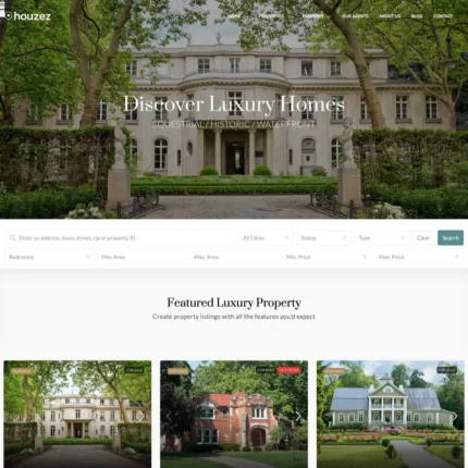 Luxury Real Estate Website Design with Free VPS Web Hosting