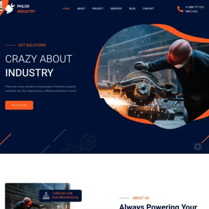Mechanical Industry Website Design with Free VPS Web Hosting