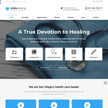 Medical Clinic Website Design with Free VPS Web Hosting