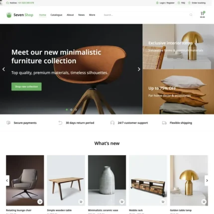 Online Shop Website Design with Free VPS Web Hosting