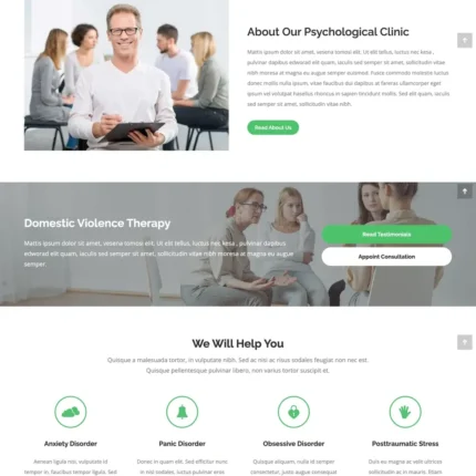Psychological Clinic Website Design with Free VPS Web Hosting