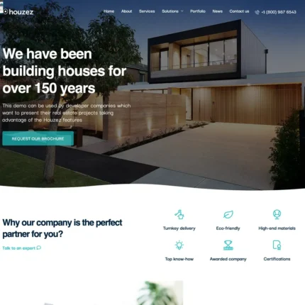Real Estate Developers Website Design with Free VPS Hosting