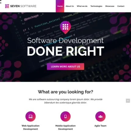 Software Company Website Design with Free VPS Web Hosting