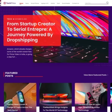 Tech Blog Website Design with Free VPS Web Hosting