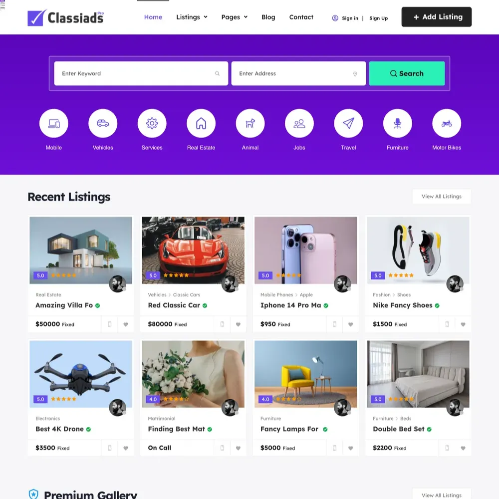 Classified Platform Website Design with Free Web Hosting (1) Classified Platform Website Design with Free Web Hosting