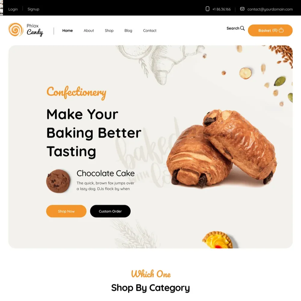 Confectionery Shop Website Design with Free VPS Web Hosting (1) Confectionery Shop Website Design with Free VPS Web Hosting