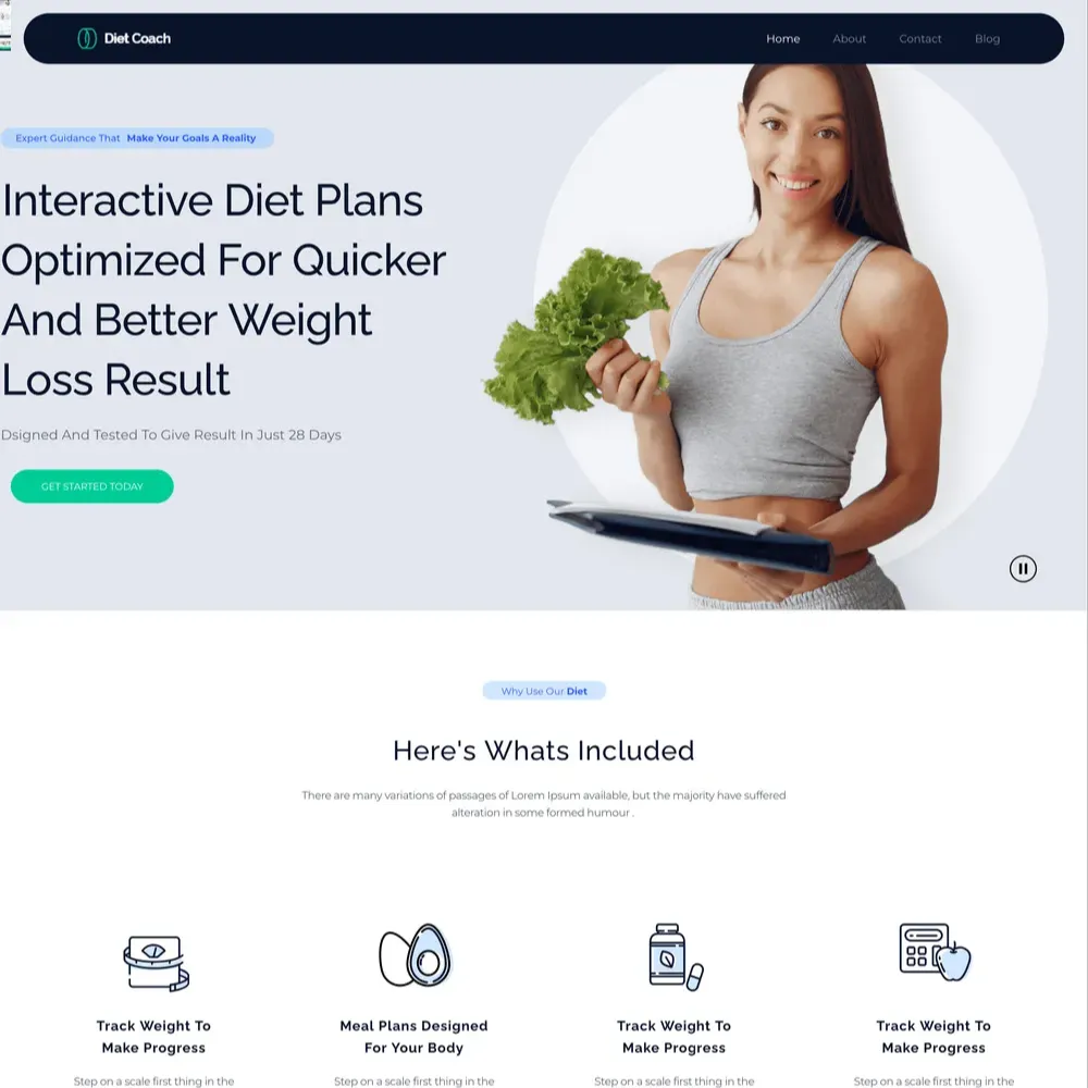 Diet Coach Website Design with Free VPS Web Hosting (1) Diet Coach Website Design with Free VPS Web Hosting