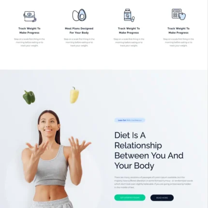 Diet Coach Website Design with Free VPS Web Hosting