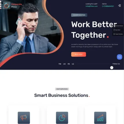 Digital Corporate Website Design with Free VPS Web Hosting