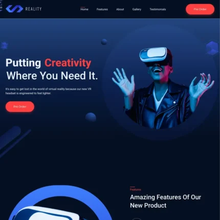 Gadget Landing Website Design with Free VPS Web Hosting
