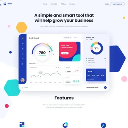 SaaS Theme Website Design with Free VPS Web Hosting