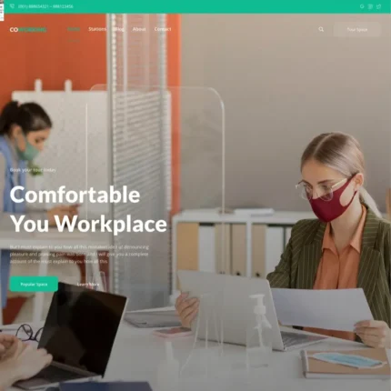 Working Space Website Design with Free VPS Web Hosting