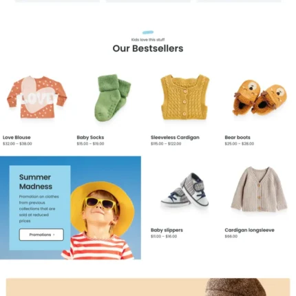 Baby Shop Website Design with Free Web Hosting