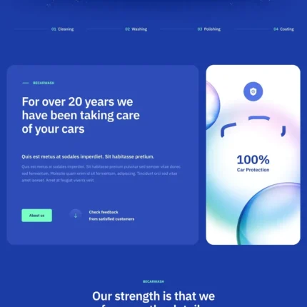 Car Wash Website Design with Free Web Hosting