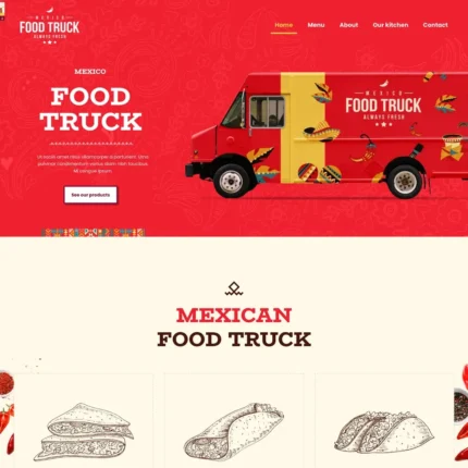 Food Truck Website Design with Free Web Hosting