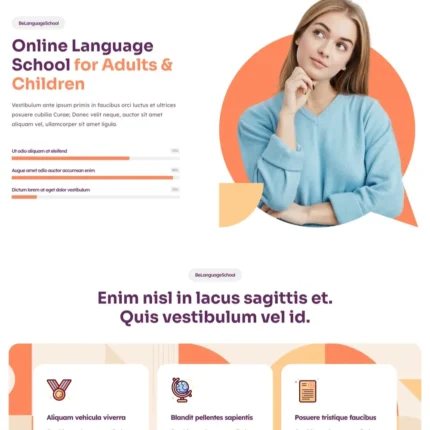 Language School Website Design with Free Web Hosting