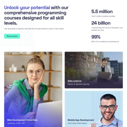 Online Course Website Design with Free Web Hosting