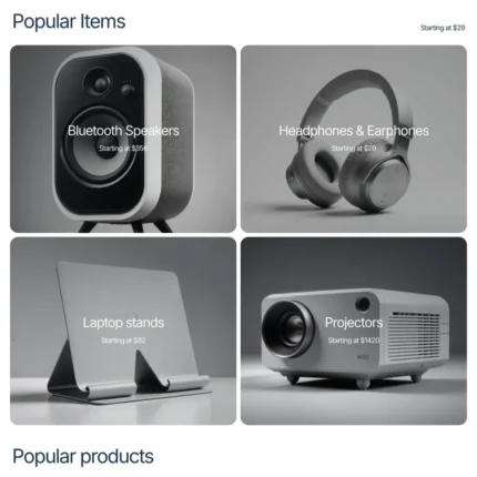 Speaker Shop Website Design with Free Web Hosting