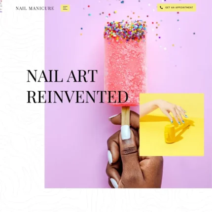 Nail Manicure Website Design with Free Web Hosting