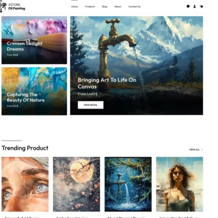 Painting Studio Website Design with Free Web Hosting