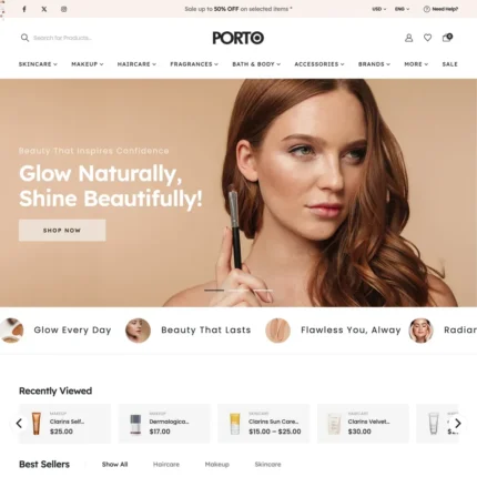 Beauty Store Website Design with Free VPS Web Hosting