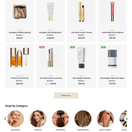 Beauty Store Website Design with Free VPS Web Hosting
