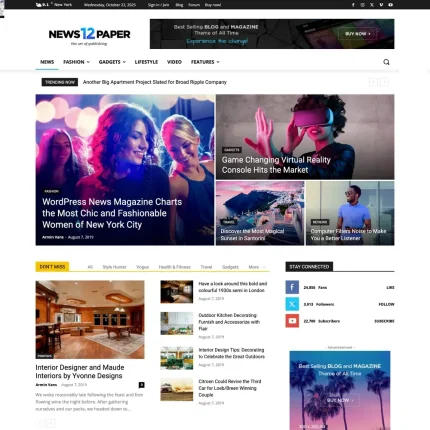 Newspaper Website Design with Free VPS Web Hosting