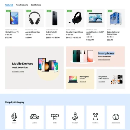 Smartphone Store Website Design with Free VPS Web Hosting